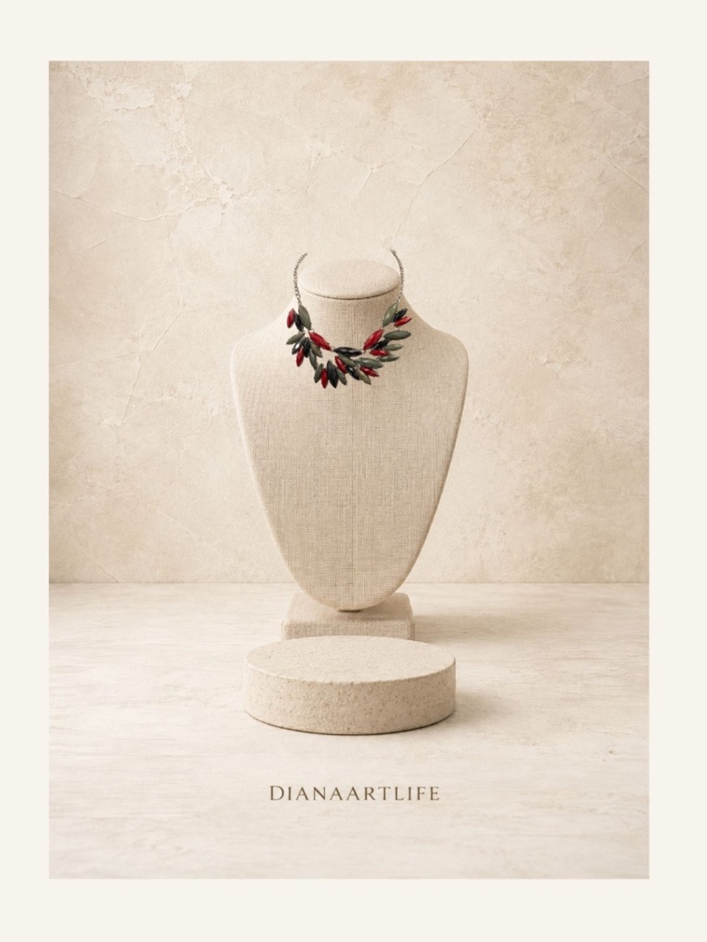 Bold Statement/bib Necklace with Faceted Marquise-shaped Pieces
